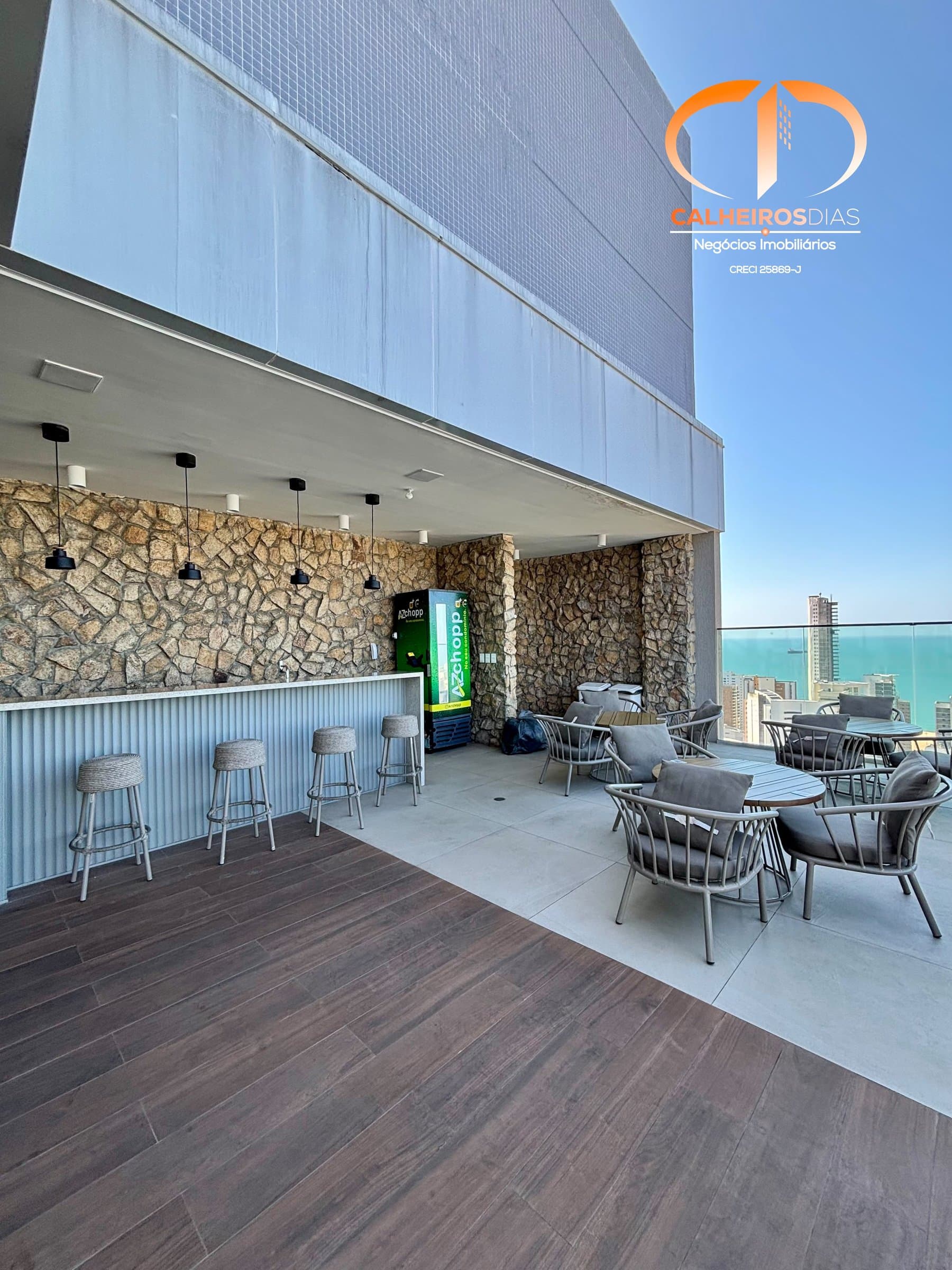 Área externa · Apartamento de 40 m² com suíte e varanda, no Beach Class Meireles — foto 9