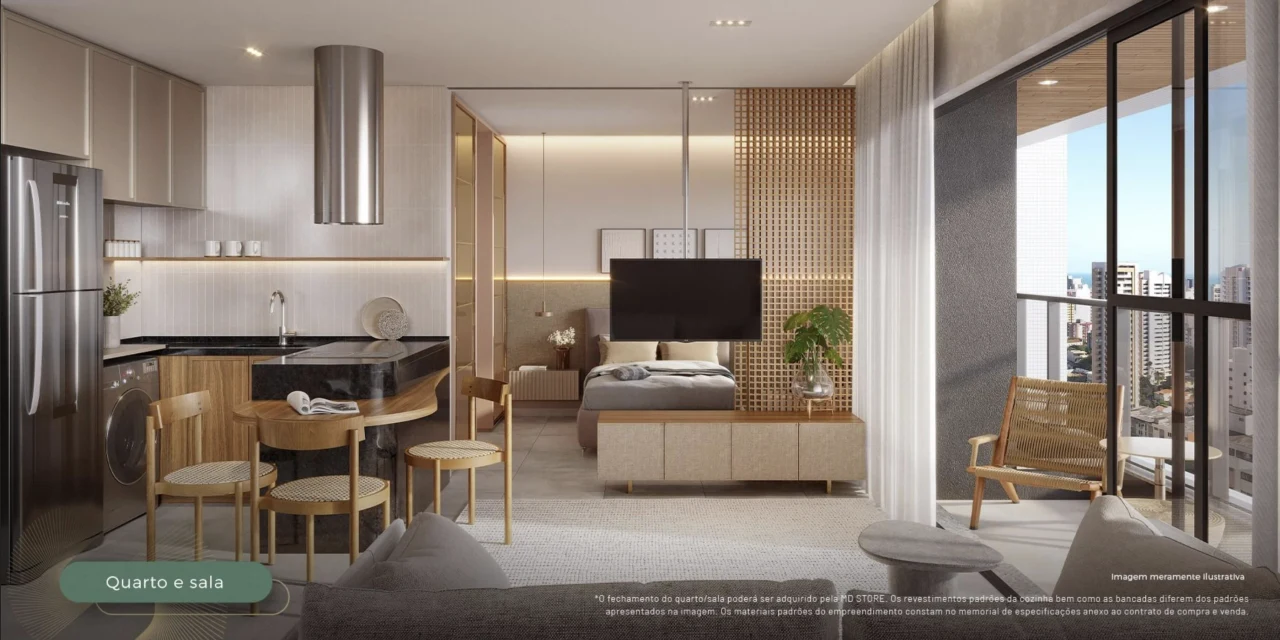 Planta Quarto e Sala · Beach Class Macêdo